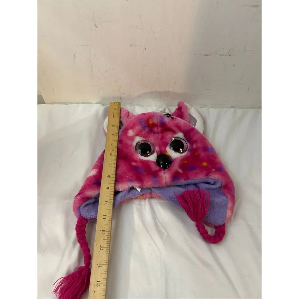 Ty Beanie Boo‎ hat Kasey Pink braids hard eyes
